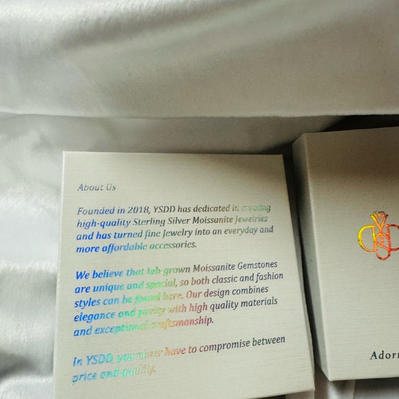 Elegant Sterling Silver Ring with Moissanite Stone and Clear Wire Band-Size 7 - Picture 4 of 5